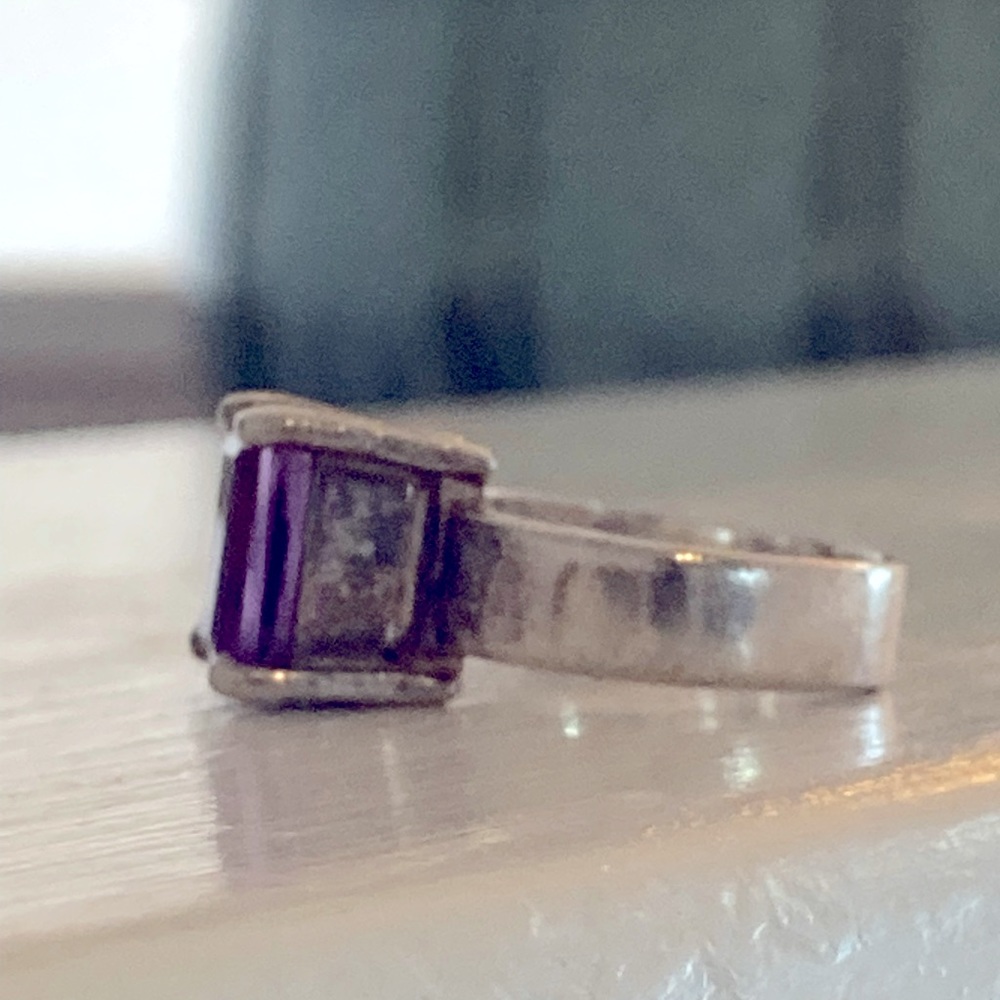 Hp Genuine Amethyst And Silver Ring - image 2